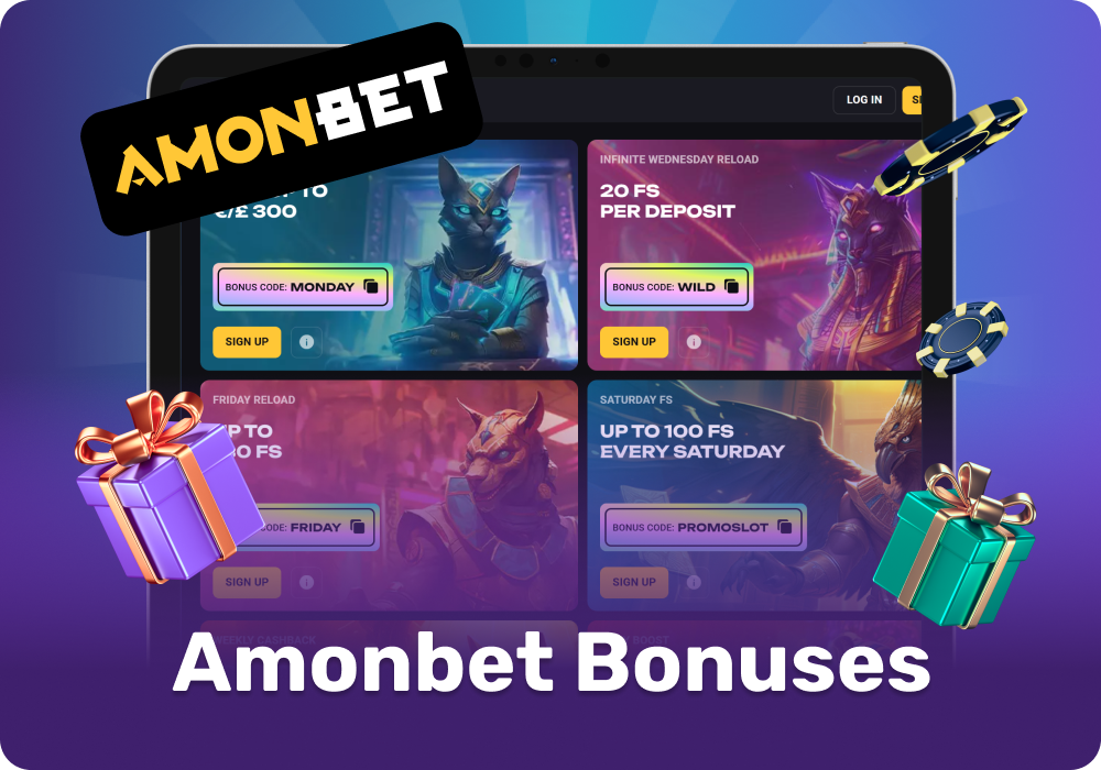 Select from wide range of Amonbet Casino Bonuses