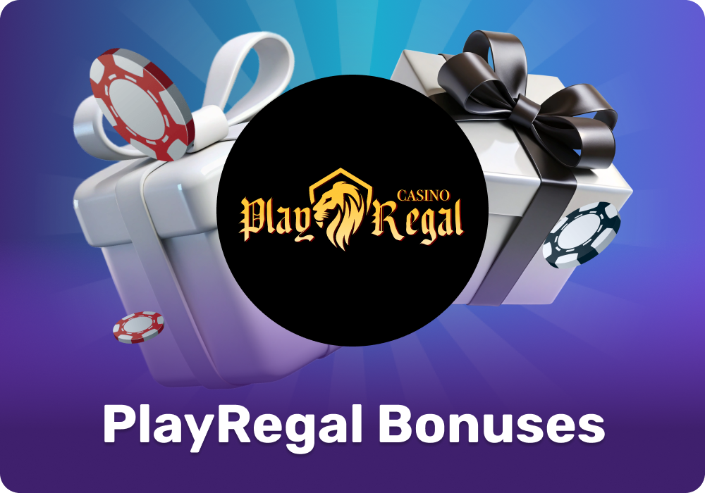 PlayRegal Casino offers several types of bonuses, including welcome package
