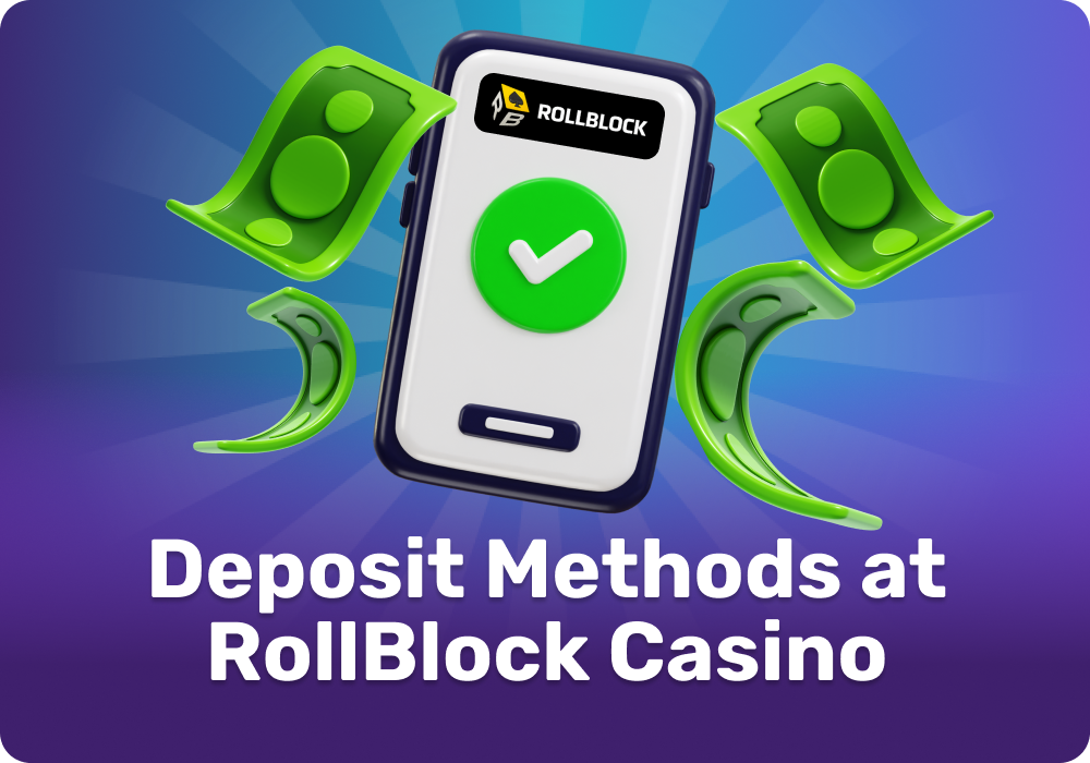 Easily top up your account at RollBlock Casino