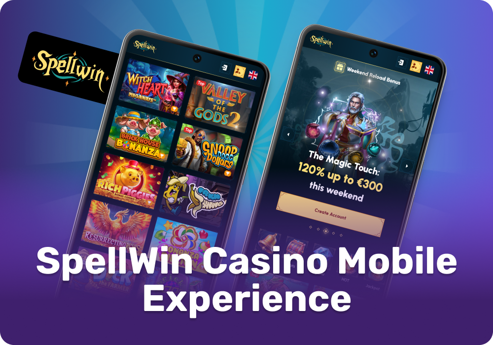 Spellwin Casino is available on all Android and iOS devices