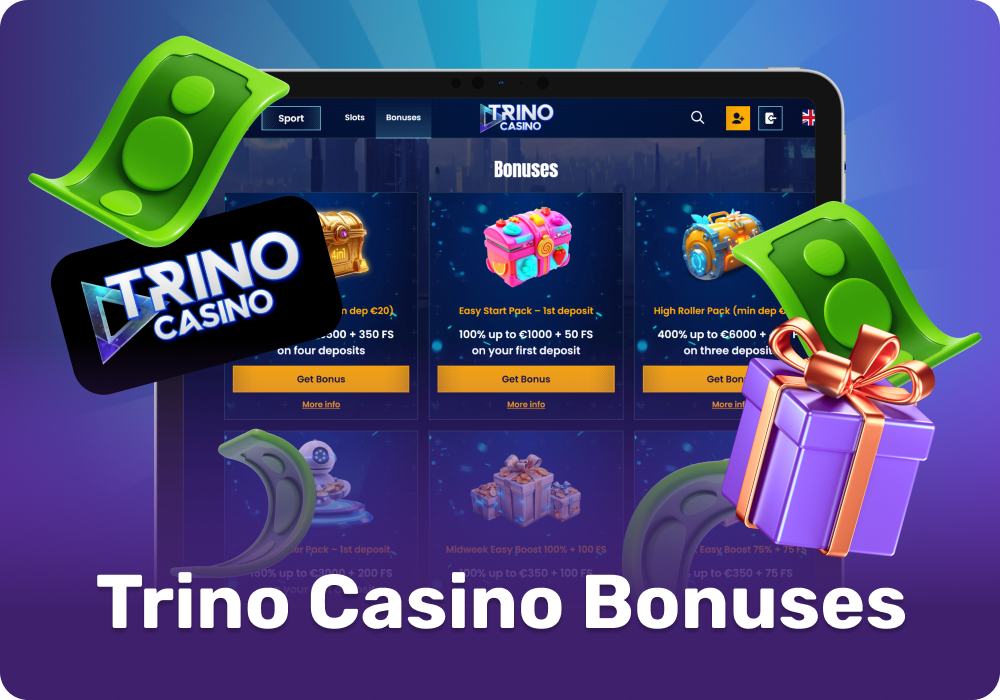 Actual Bonuses of Trino Casino for European Players