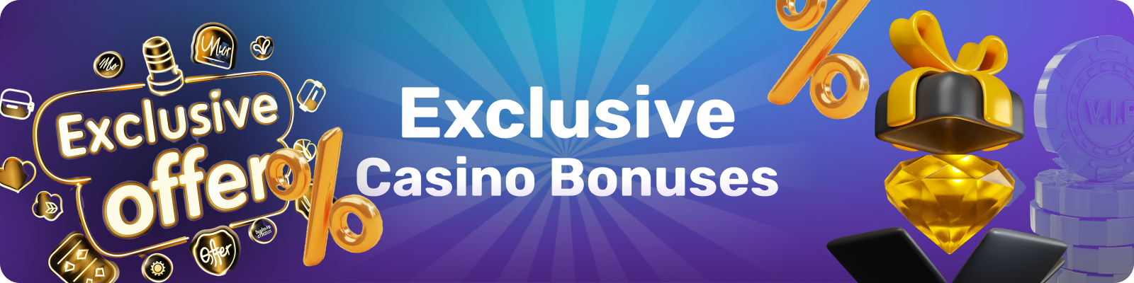 Check out the exclusive bonuses at online casinos
