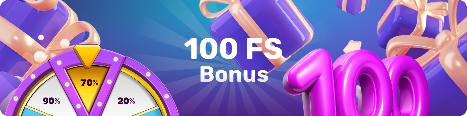 Popular Bonus in the form of 100 free spins at an online casino