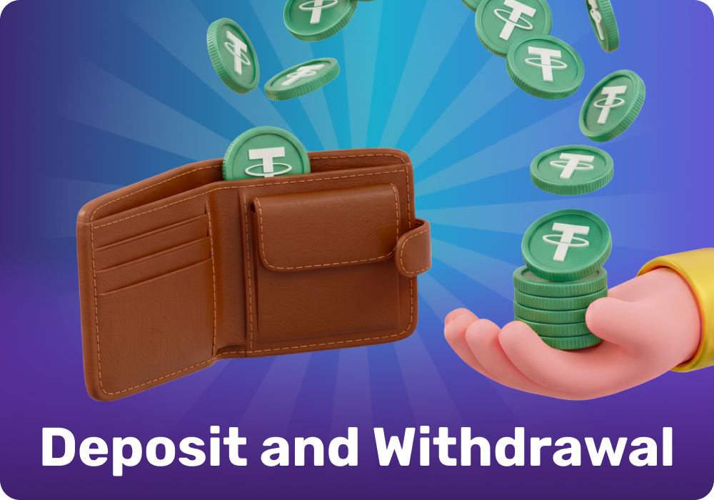 At Tether casinos, you can deposit funds and withdraw your winnings