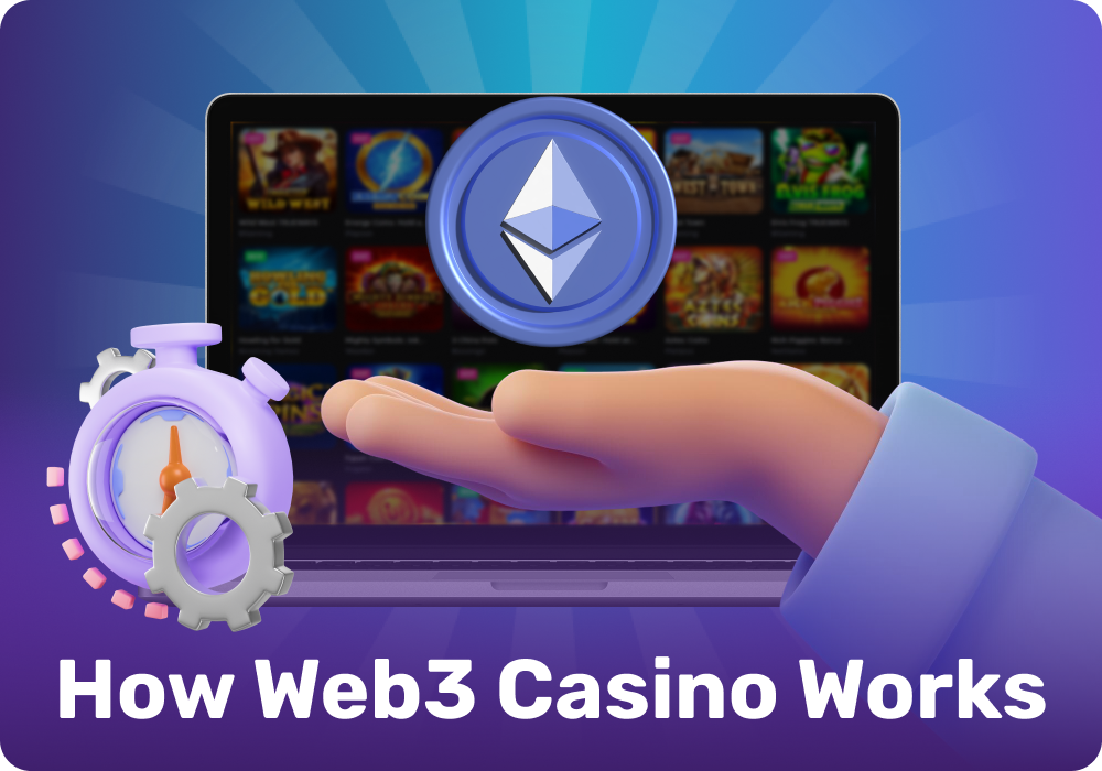 At Web3 casinos, you can play using a crypto wallet and receive your winnings in ETH